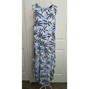 Kaktus Dress - XL Blue Floral Maxi Dress